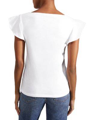 Nessie Flutter Sleeve Slub Top