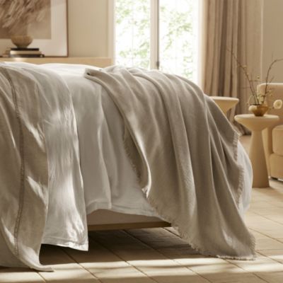 Boll & Branch Relaxed Linen Blend Throw Blanket
