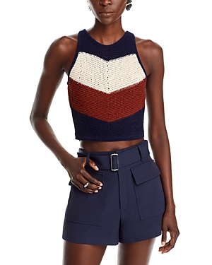 Shop A.l.c Rowan Top In Cacao/shell/navy