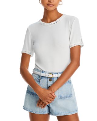 FRAME - Crochet Trim Tee