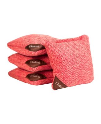 Elakai - Herringbone Wool Aviator Cornhole Bags Above