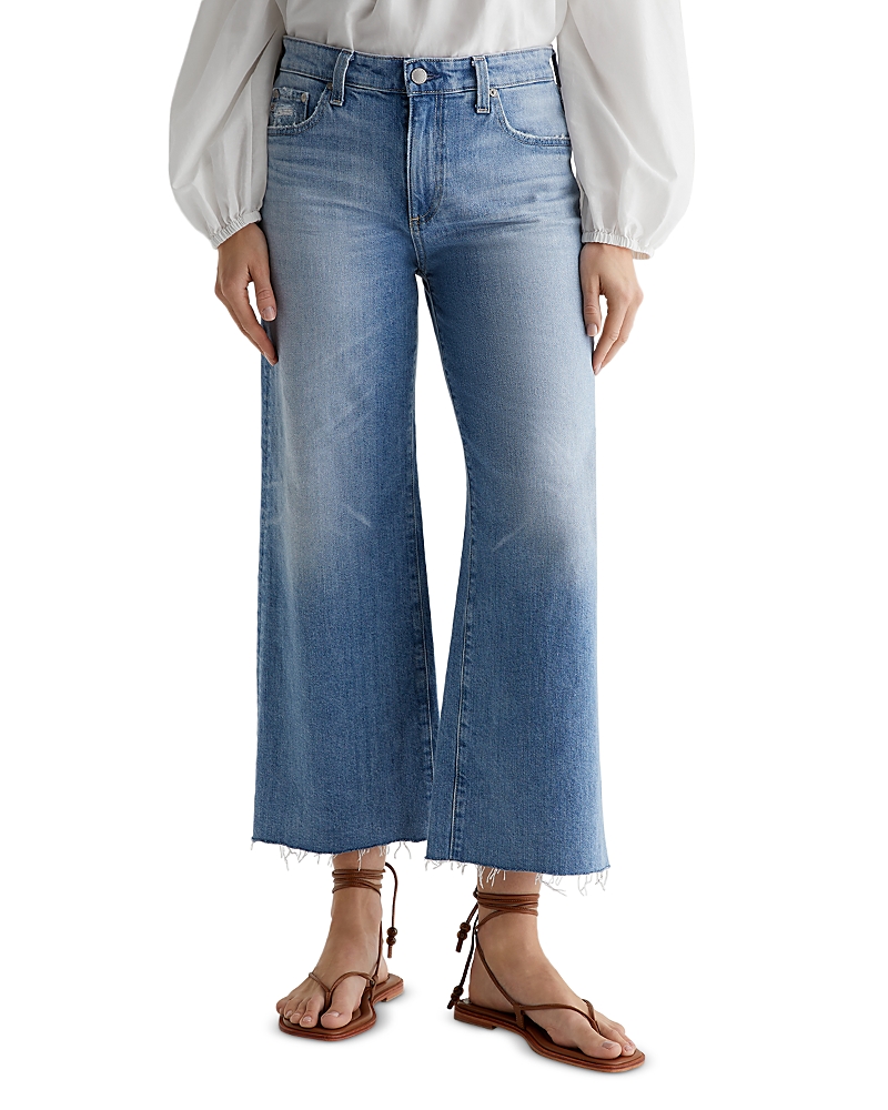 Ag Saige High Rise Wide Leg Cropped Jeans
