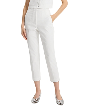 Shop Theory Slim Cropped Pants In White