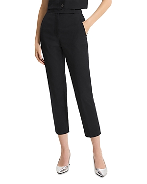 Shop Theory Slim Cropped Pants In Navy