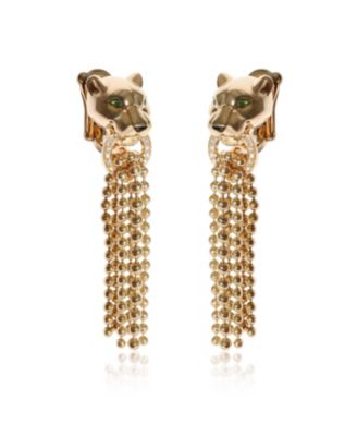 Pre-Owned Cartier - Panth  re de Cartier 18K 18K Yellow Gold Earrings