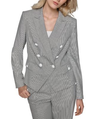 KARL LAGERFELD PARIS - Pinstripe Double Breasted Blazer