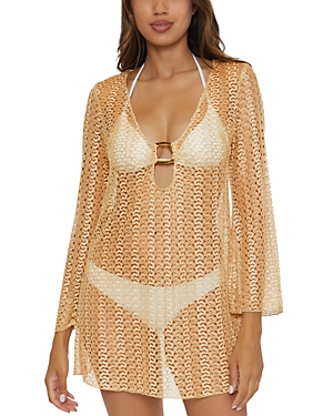 Golden Lace Crochet Tunic