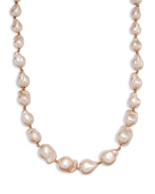 AQUA - Baroque Water Imitation Pearl Necklace, 18.5" - Exclusive