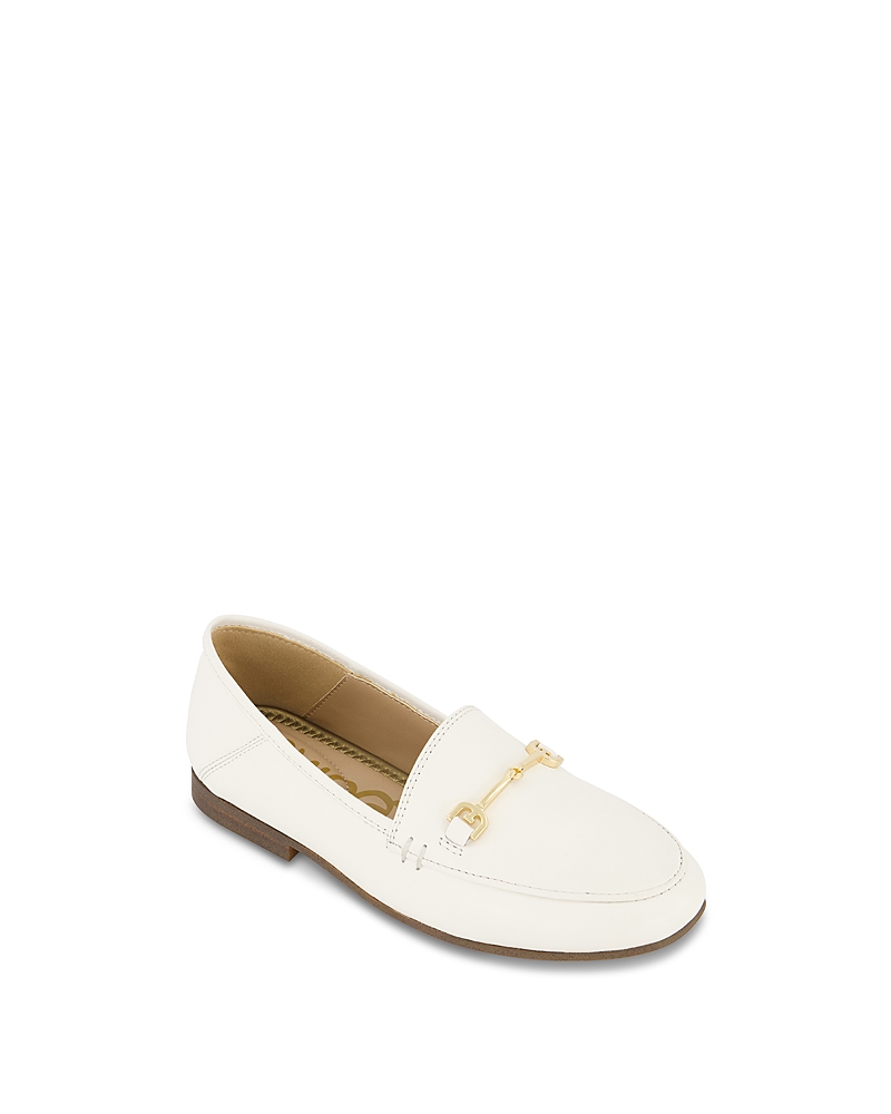 Sam Edelman Little And Big Girls Leo Loraine Metallic Logo Loafer In White