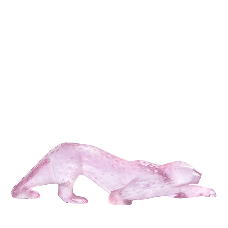 Lalique Zeila Pink Luster Panther Figure