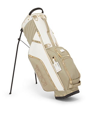 Shop Tumi Golf Stand Bag In Off White/ Tan
