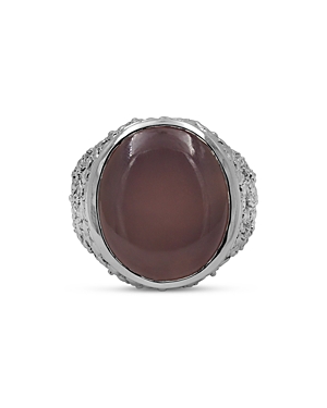 Shop Stephen Dweck Garden Of Stephen Pink Chalcedony Ring In Brown/silver