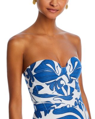 Andres Otalora Linen Strapless Midi Dress | Bloomingdale's Women