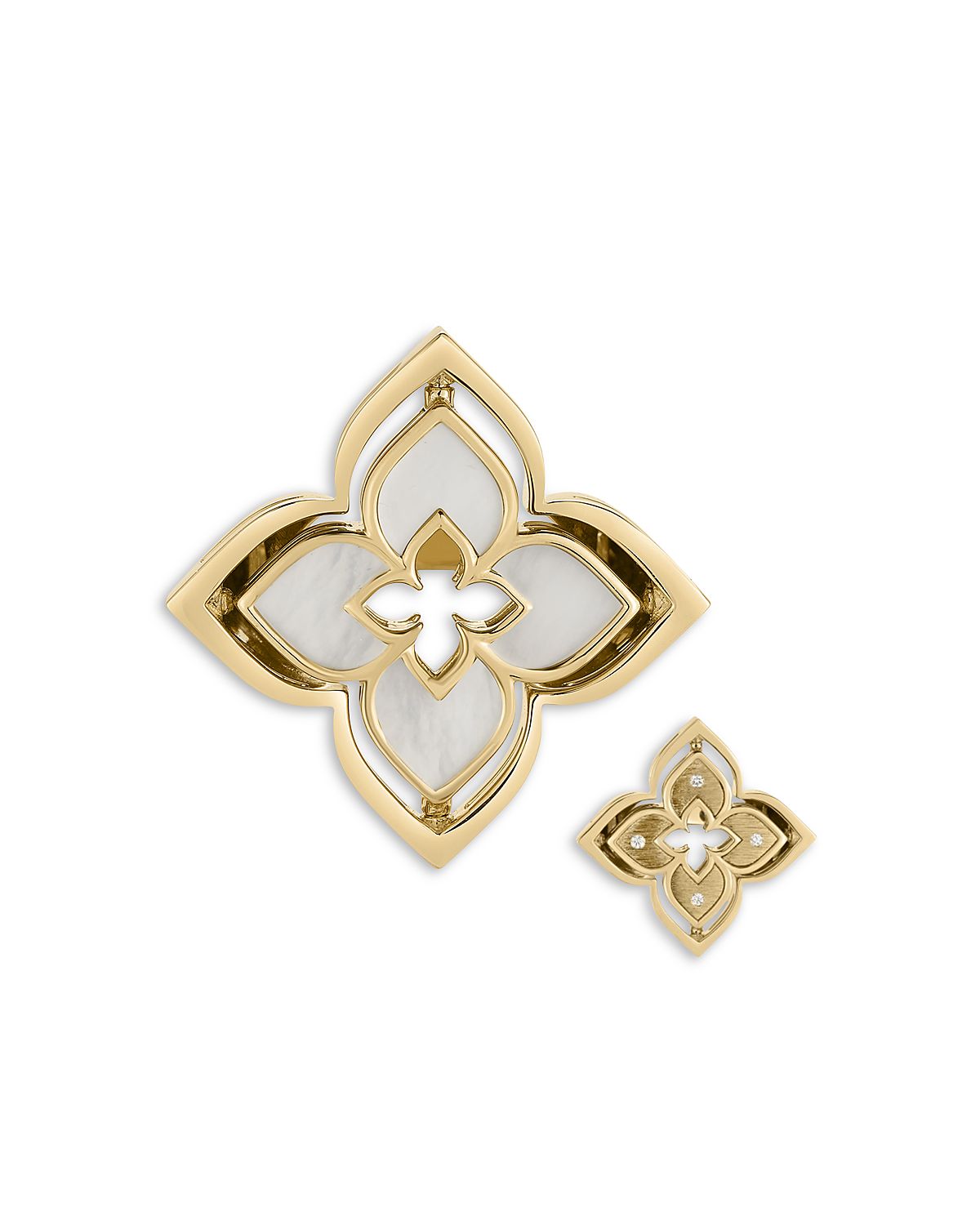 Roberto Coin 18K Yellow Gold Venetian Princess Pirouette Mother of Pearl Ring