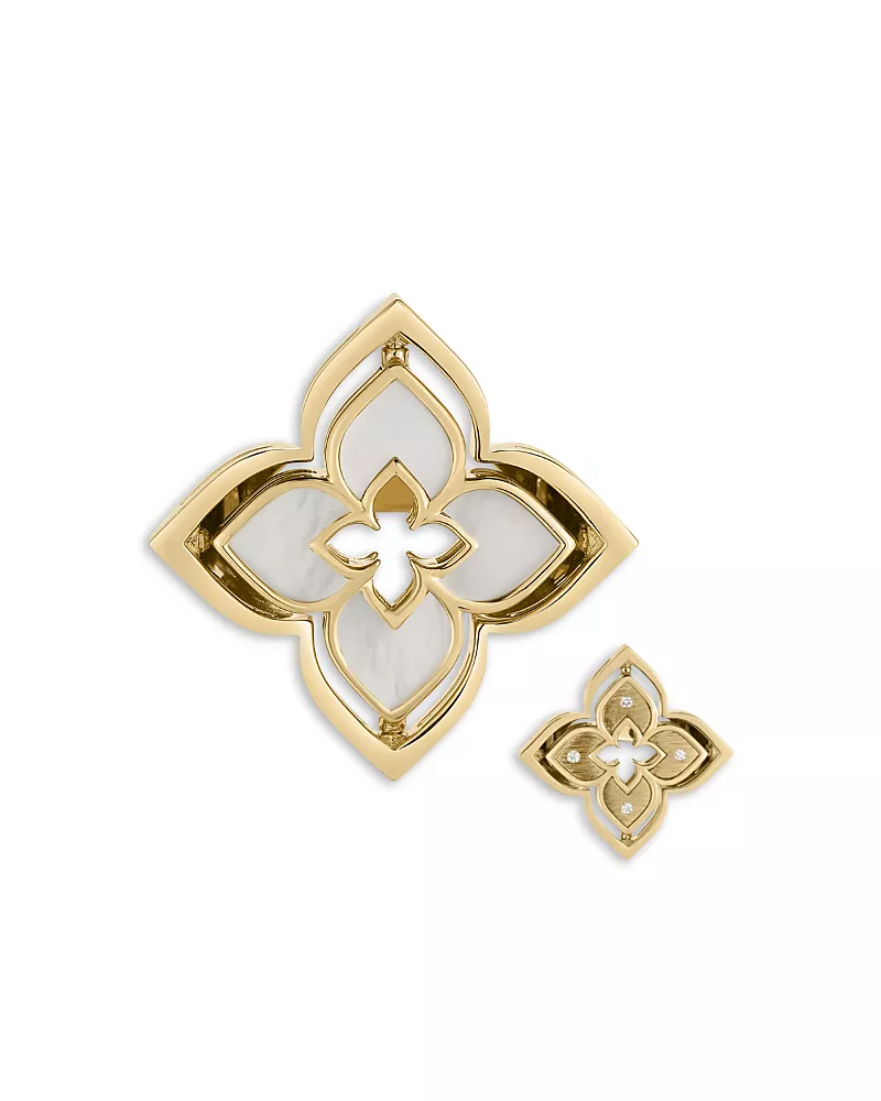 Roberto Coin 18K Yellow Gold Venetian Princess Pirouette Mother of Pearl Ring