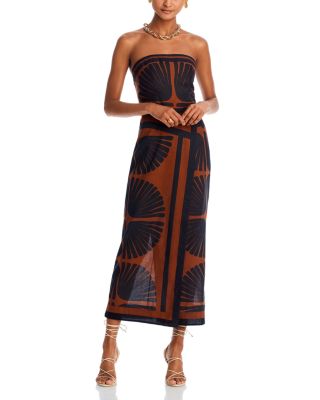 Johanna Ortiz Ancient Peru Strapless Dress