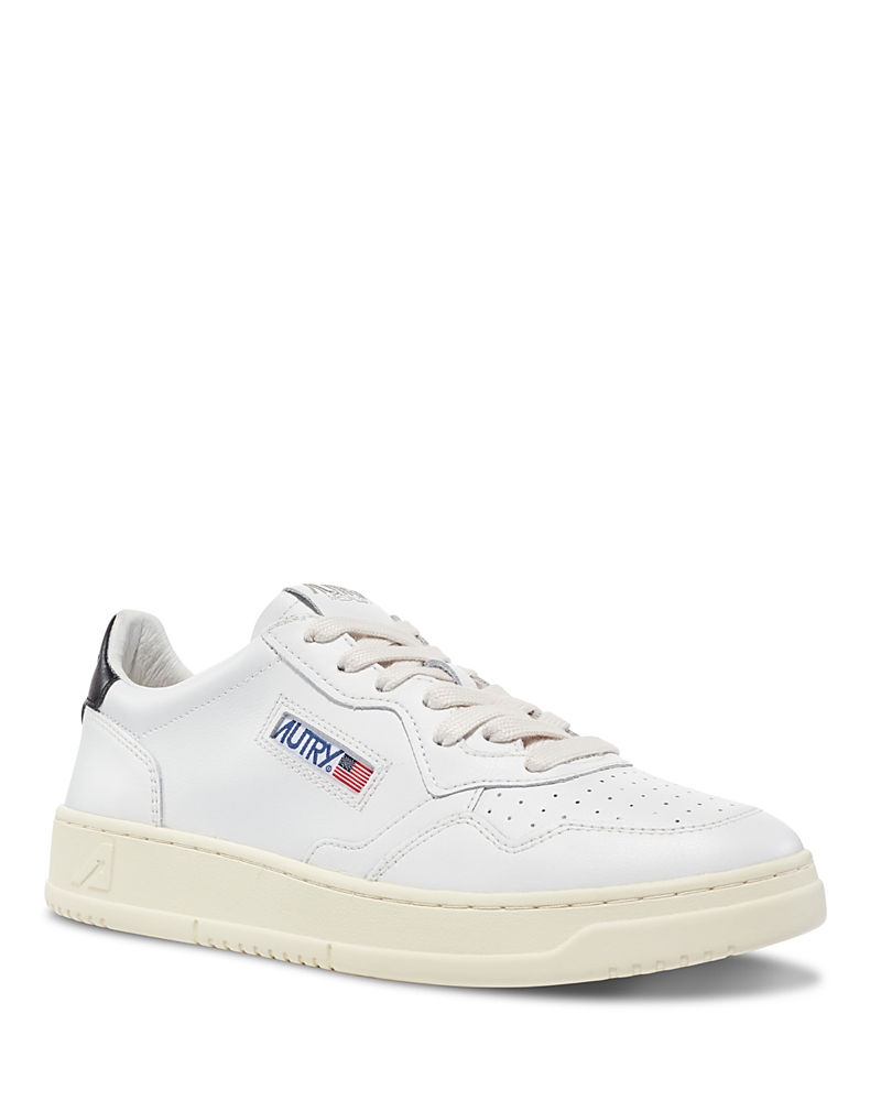 Autry Sneakers Dals Low In White And Black Leather In Multi