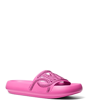 Shop Michael Kors Women's Splash Slide Sandals In Cerise