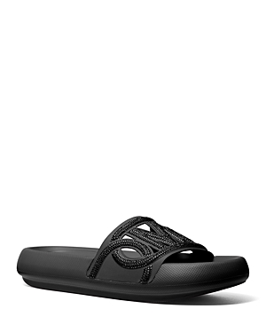 Shop Michael Kors Women's Splash Slide Sandals In Black