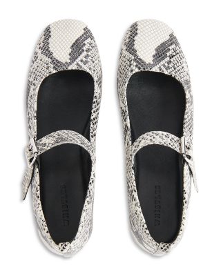 Women's Square Toe Buckled Ballet Flats