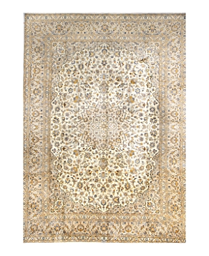 Bashian One Of A Kind Kashan Area Rug, 9'10 X 13'3 In Ivory