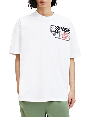 Shop Allsaints Pass Short Sleeve Tee In Optic White