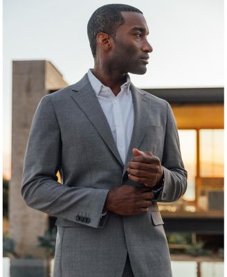  Fresco  Suit Jacket  Navy Solid