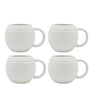 Godinger Golf Ball Mugs, Set Of 4 In White