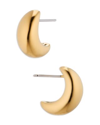 Nadri - Sunlight Dome J Hoop Earrings in 18K Gold Plated
