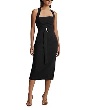 Shop Reiss Nylah Corset Bodycon Dress In Black
