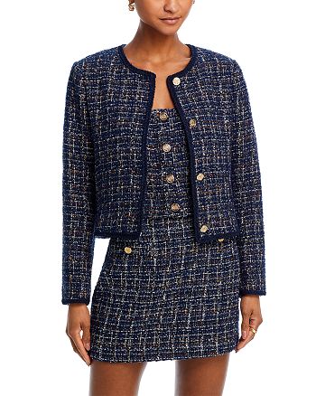 AQUA Tweed Jacket Tank Top Mini Skirt Exclusive Bloomingdale s