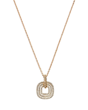 Shop Bloomingdale's Diamond Triple Ring Pendant Necklace In 14k Yellow Gold, 0.50 Ct. T.w.