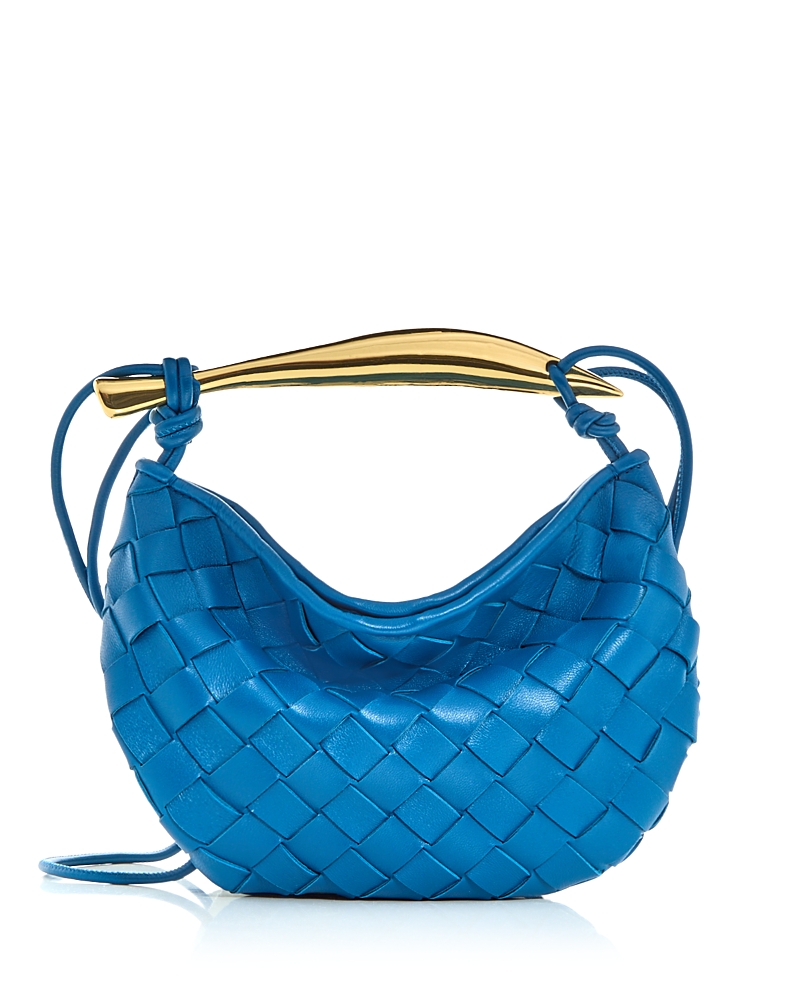 Bottega Veneta Sardine Mini Shoulder Bag In Blue