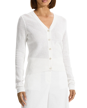 Shop Theory Pointelle Cardigan In White