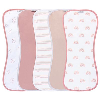 Unisex Middle Layer Reversible Burp Cloth Fleece 5 Pack - Baby