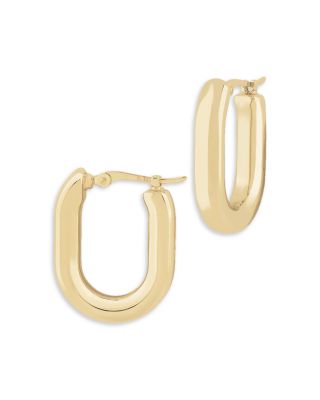 Moon & Meadow - 14K Yellow Gold U Small Hoop Earrings