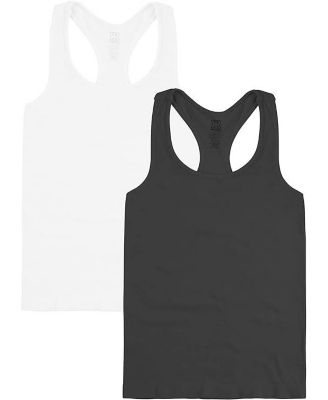 Bundle of Two Ribbed Racer Back Tank Top (7-10) - Big Kid