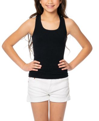  Bundle of Two Ribbed Racer Back Tank Top - (10-14 - Big Kid