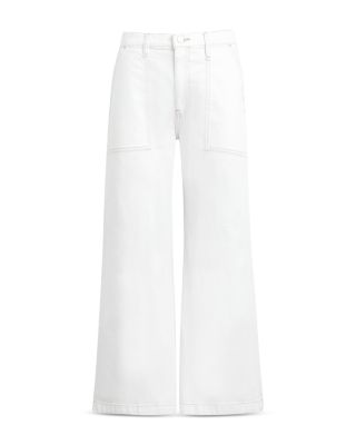 Jodie Cropped Wide Leg Jeans in White