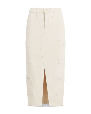 Reconstructed Center Slit Midi Skirt