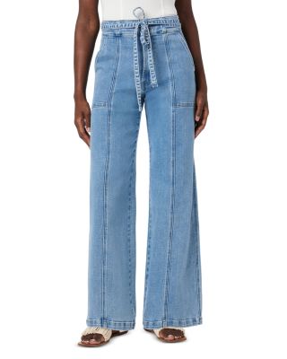 Hudson - Tie Waist Wide Leg Jeans in Stardom