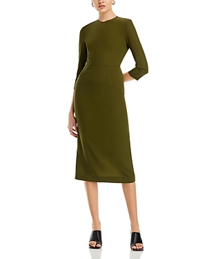 FABIANA FILIPPI THREE QUARTER SLEEVE MIDI DRESS