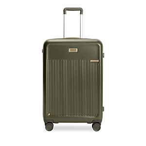 Shop Briggs & Riley Medium Expandable Spinner Suitcase In Olive