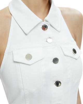 Alice and Olivia Kendall Denim Halter Dress | Bloomingdale's