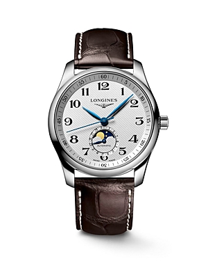 Longines Master Watch, 40mm In White/brown
