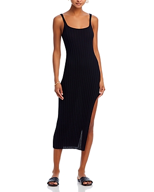 Shop Pq Swim Piper Side Slit Cover-up Dress In Black