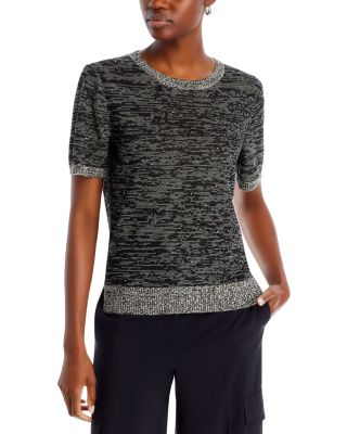 Noa Micro Sequins Short Sleeve Sweater 