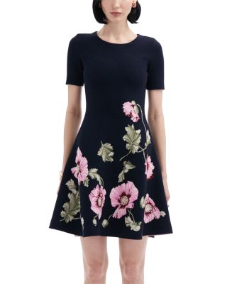 Oscar de la renta fit and flare dress best sale