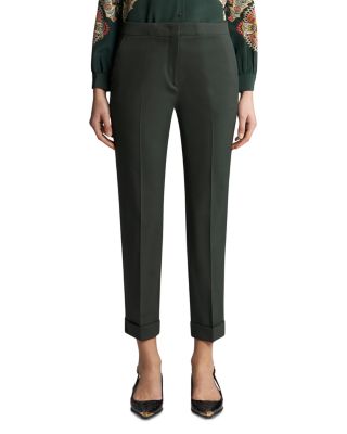 Etro - Flat Front Cropped Cuff Pants