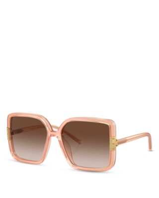 Flat Eleanor Square Sunglasses, 57mm